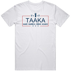 Taaka Make America Drink Again Funny Retro Graphic Unisex Cotton White Classic T Shirt