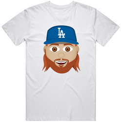 Justin Turner Emoji Los Angeles Baseball Team Fan Retro Graphic Unisex Cotton White Classic T Shirt