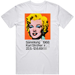 Marilyn Monroe, Andy Warhol, T-Shirt, Retro, 60's, Pop Art, Gallery Retro Graphic Unisex Cotton White Classic T Shirt