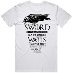 Night Watch Retro Graphic Unisex Cotton White Classic T Shirt