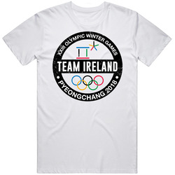Team Ireland Pyeongchang 2018 Winter Olympic Games Country Fan Retro Graphic Unisex Cotton White Classic T Shirt