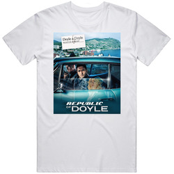 Republic Of Doyle Popular Cop Investigative Show Tv Fan Retro Graphic Unisex Cotton White Classic T Shirt