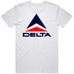 Delta Airlines Cool Vintage Airline Logo Retro Graphic Unisex Cotton White Classic T Shirt