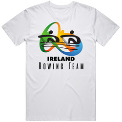 Ireland Rowing Team Rio 2016 Olympic Event Logo Retro Graphic Unisex Cotton White Classic T Shirt