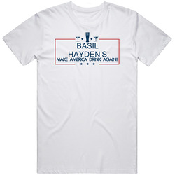 Basil Hayden's Make America Drink Again Funny Retro Graphic Unisex Cotton White Classic T Shirt