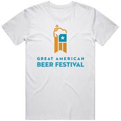 Great American Beer Festival T Shirt October 5 Denver, Colorado White Tee Retro Graphic Unisex Cotton White Classic T Shirt