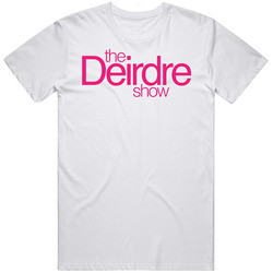 The Deirdre Show Logo As Seen On Daniel Craig Tv Cooking Host Retro Graphic Unisex Cotton White Classic T Shirt