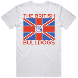 The British Bulldog Wrestling Wwf Retro Graphic Unisex Cotton White Classic T Shirt