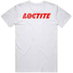 Loctite Automobile Car Truck Motorcycle Auto Parts Cool Distressed Style Brand Logo Emblem Retro Graphic Unisex Cotton White Classic T Shirt