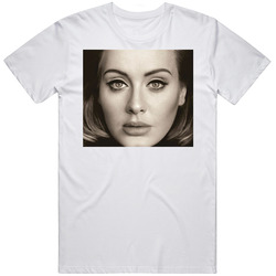 Adele 25 Album Cover  Tee Retro Graphic Unisex Cotton White Classic T Shirt