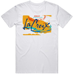 La Croix Apricot Sparkling Water Halloween Costume Retro Graphic Unisex Cotton White Classic T Shirt