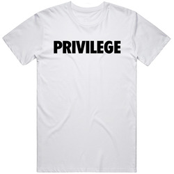 White Privilege Retro Graphic Unisex Cotton White Classic T Shirt