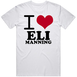 Eli Manning Football Sports New York Buffalo I Heart Love Retro Graphic Unisex Cotton White Classic T Shirt