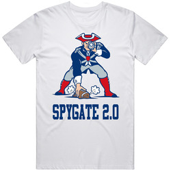 Spygate 2 New England Patriots Cheating Scandal Filming Funny Football Retro Graphic Unisex Cotton White Classic T Shirt