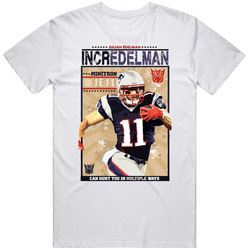 Julian Edelman New England Concussion Super Bowl Retro Graphic Unisex Cotton White Classic T Shirt