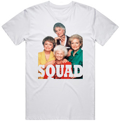 Golden Girls Squad Funny Retro Parody Retro Graphic Unisex Cotton White Classic T Shirt