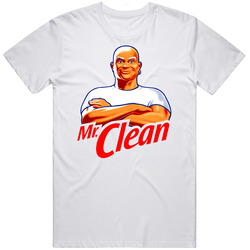 Mr Clean Cleaning Supply Mascot Retro Graphic Unisex Cotton White Classic T Shirt