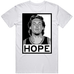 Pat Connaughton Hope Poster Parody Brooklyn Basketball Draft 2015 Sports Retro Graphic Unisex Cotton White Classic T Shirt