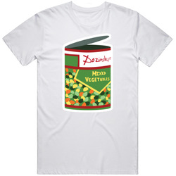 Mixed Vegetables Wet Hot American Summer Movie Retro Graphic Unisex Cotton White Classic T Shirt