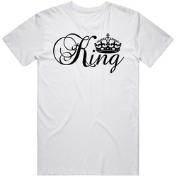 King Retro Graphic Unisex Cotton White Classic T Shirt