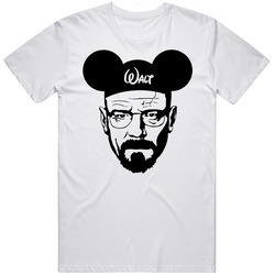 Walet Putih Retro Graphic Unisex Cotton White Classic T Shirt