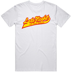 Late Night Retro Graphic Unisex Cotton White Classic T Shirt