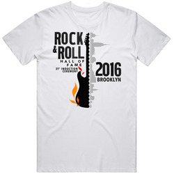 Rock Hall 2016 Retro Graphic Unisex Cotton White Classic T Shirt