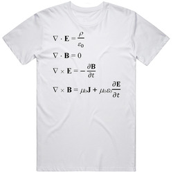 Maxwell's Equations Science Physics Retro Graphic Unisex Cotton White Classic T Shirt