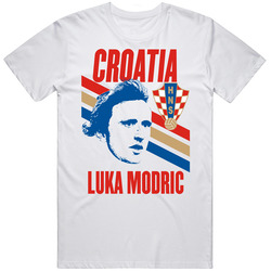 Luka Modric Is My Player Fan Team Croatia Euro Cup Soccer Futball Retro Graphic Unisex Cotton White Classic T Shirt