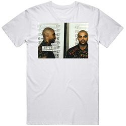 Charles Barkley Athlete Celebrity Mugshot Vintage Grunge Look Fan Retro Graphic Unisex Cotton White Classic T Shirt