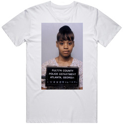 Lisa Left Eye Tlc Member Mug Shot Music Fan Retro Graphic Unisex Cotton White Classic T Shirt