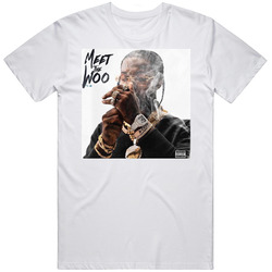 Meet The Woo Pop Smoke Top Charts Retro Graphic Unisex Cotton White Classic T Shirt