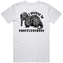 I Believe In Snuffleupagus Cute Retro Tv Retro Graphic Unisex Cotton White Classic T Shirt