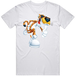Chester Cheetah Frito-lay's Cheetos Brand Mascot Chips Brand Logo Fan Retro Graphic Unisex Cotton White Classic T Shirt