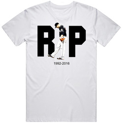 Rip Jose Fernandez Miami Baseball Pitcher Dee Gordon Memorial Retro Graphic Unisex Cotton White Classic T Shirt