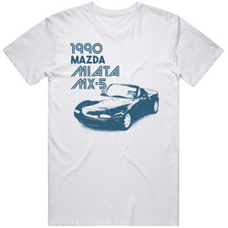 1990 Mazda Miata Mx 5 Classic Car Retro Graphic Unisex Cotton White Classic T Shirt
