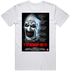 Terrifier Horror Movie Poster 2 Halloween Retro Graphic Unisex Cotton White Classic T Shirt