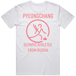 Pyeongchang 2018 Curling Team Olympic Athletes From Russia Retro Graphic Unisex Cotton White Classic T Shirt