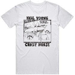 Crazy Horse And Neil Young Zuma Retro Graphic Unisex Cotton White Classic T Shirt