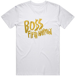 Fifth Harmony Boss Retro Graphic Unisex Cotton White Classic T Shirt