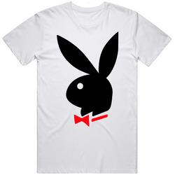 Play Boy Logo Funny Standard White  S - 5xl Retro Graphic Unisex Cotton White Classic T Shirt