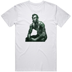 Abe Lincoln Tattooed Baller Funny Retro Graphic Unisex Cotton White Classic T Shirt