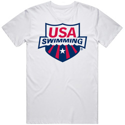 Usa Swimming Olympic National Team Logo Retro Graphic Unisex Cotton White Classic T Shirt