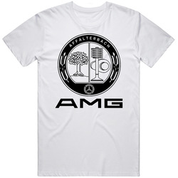 Amg Retro Graphic Unisex Cotton White Classic T Shirt