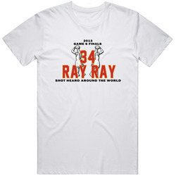 Ray Allen Game 6 Shot Retro Graphic Unisex Cotton White Classic T Shirt