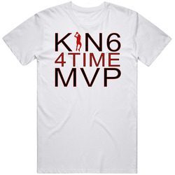 Lebron James 4 Time Mvp White Retro Graphic Unisex Cotton White Classic T Shirt