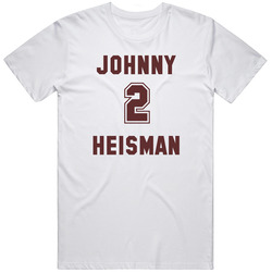 Johnny Heisman Manziel Football Collegiate Retro Graphic Unisex Cotton White Classic T Shirt