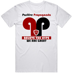 Positive Propaganda Retro Graphic Unisex Cotton White Classic T Shirt