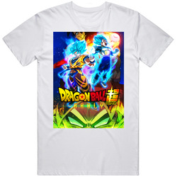 The Movie 2019 Dragon Ball Super Broly Retro Graphic Unisex Cotton White Classic T Shirt