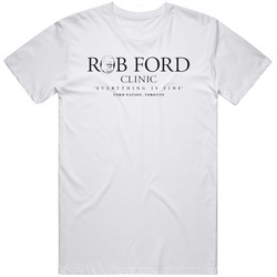 Rob Ford Toronto Mayor Clinic Retro Graphic Unisex Cotton White Classic T Shirt